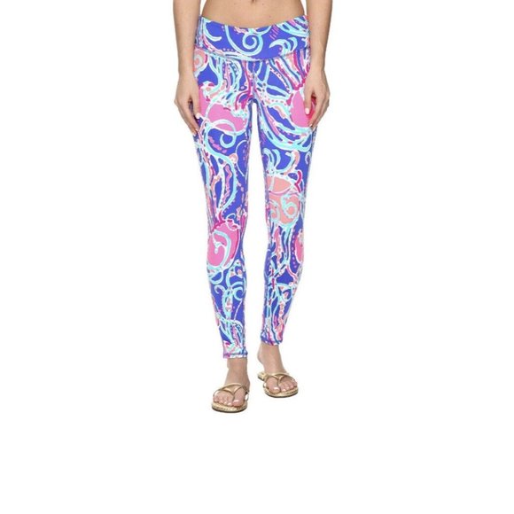 Lilly Pulitzer Jellies Be Jammin WEEKENDER LEGGINGS Pants Luxletic XS WORN ONCE - Picture 4 of 10